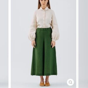 Son de Flor Marsala Red Charlotte Midi Trousers L/XL